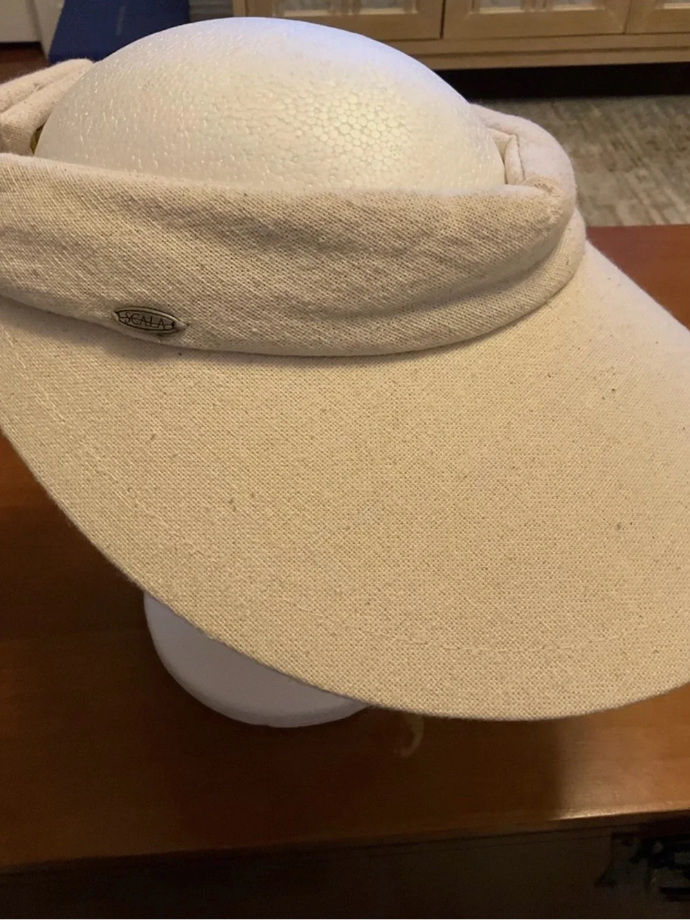 SCALA Beige Women's Visor Cap - Neutral Summer Accessory